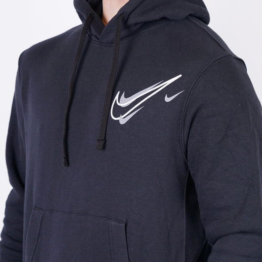 Nike Club Double Swoosh Hoodie Black