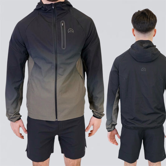 Flux Gradient Set - Jacket & Shorts - Black / Grey