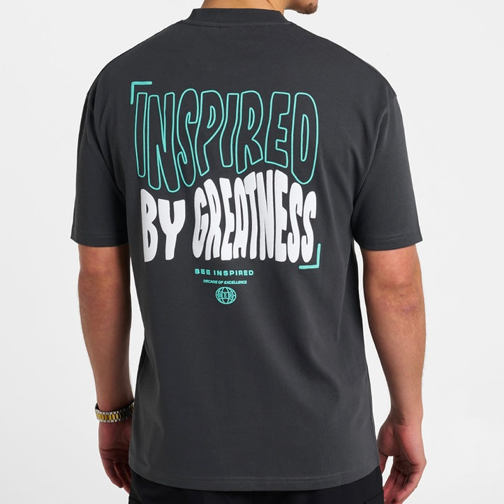 Bee Inspired By Greatness Tee - Charcoal