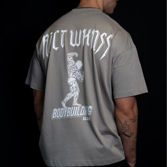 RJCT WKNSS Bodybulding Clique Tee - Stone Grey