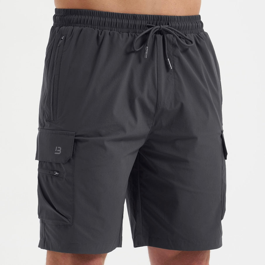 Bee Inspired Cargo Short - Charcoal