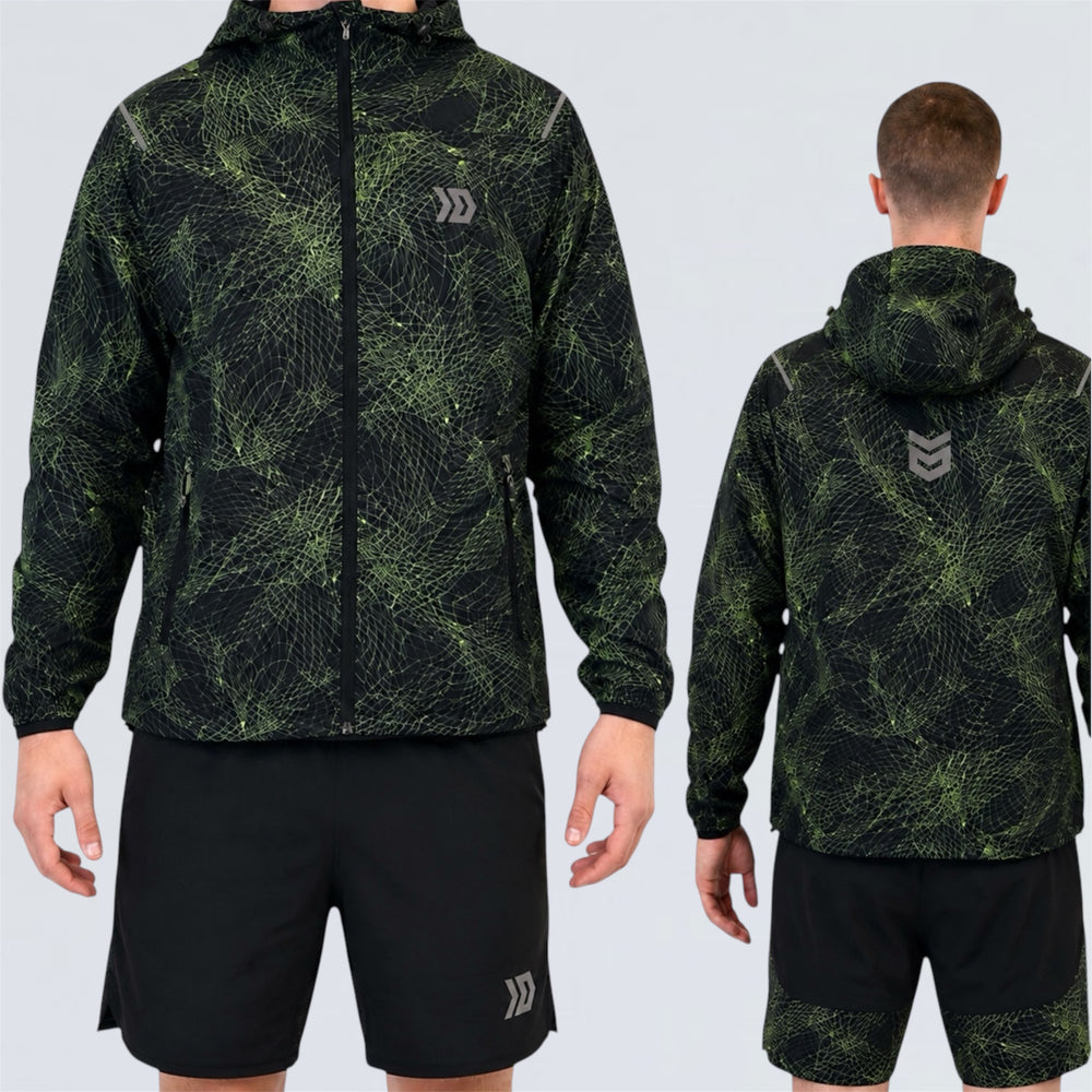 DASH Hyperweb Windrunner & Short Set - Black / Neon (Junior)