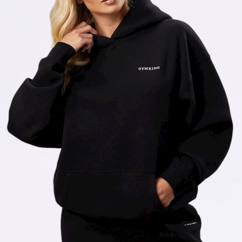Gym King 365 Relaxed Fit Fleece Hoodie - Black