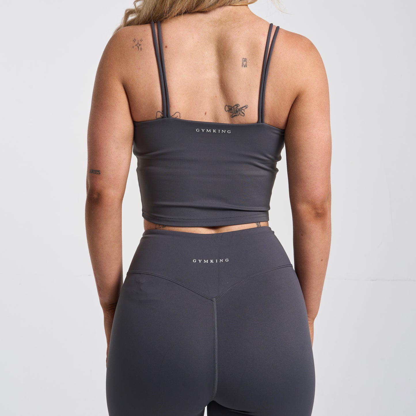 Gym King 365 Bra & Leggings Set - Oyster Grey