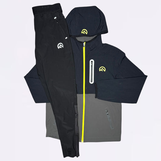 Flux Versatility & Performance - Jacket & Bottoms Set - Black / Neon (Junior)