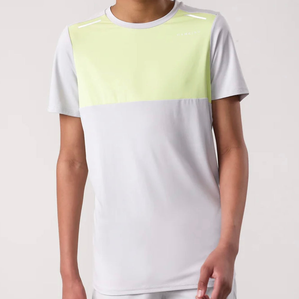 Gym King Advance Tee - Lime / Grey (Junior)