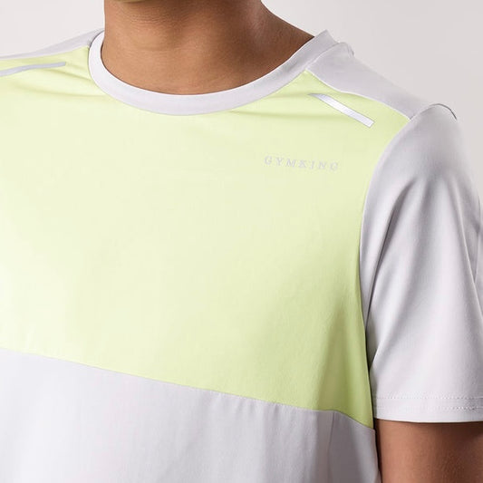 Gym King Advance Tee - Lime / Grey (Junior)