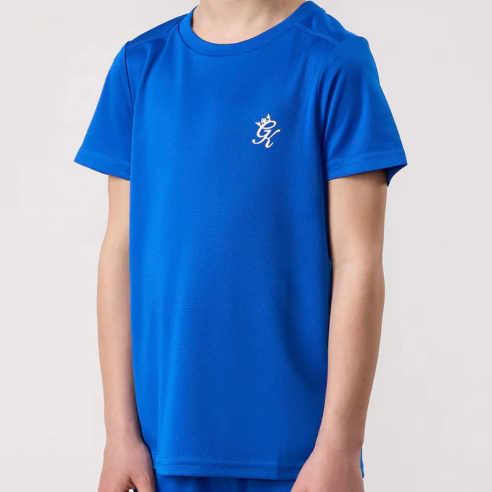 Gym King Poly Tee & Shorts Set  - Sonic Blue (Junior)