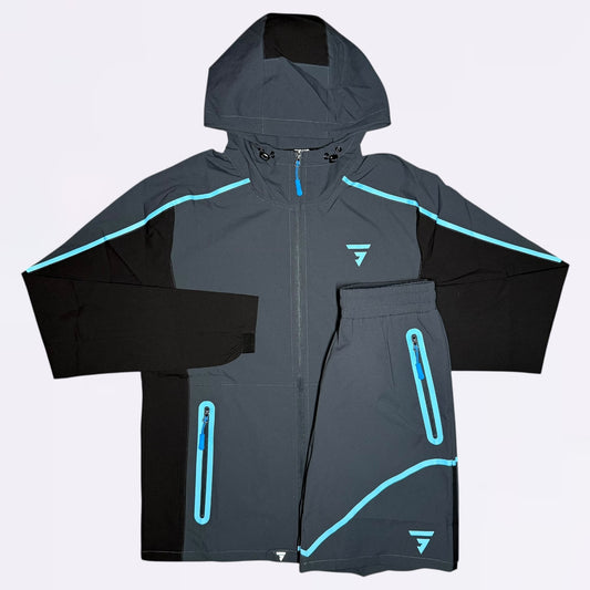 GRIID Reflect Windrunner & Shorts Set- Blue
