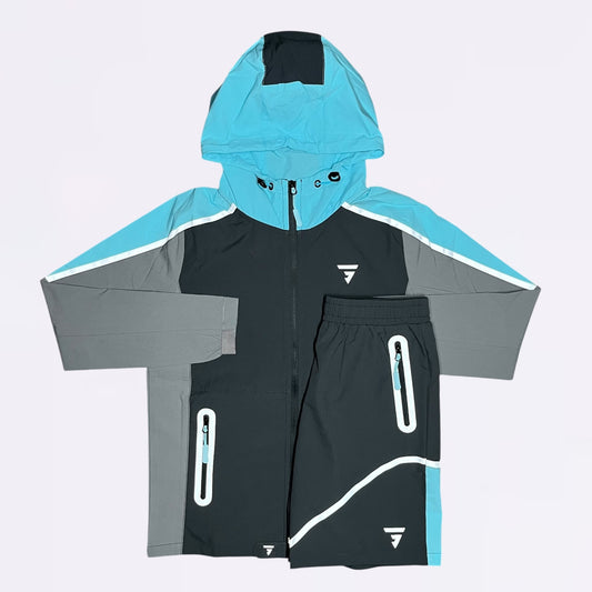 GRIID Reflect Windrunner & Shorts Set - Blue (Junior)