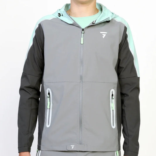 GRIID Reflect Windrunner & Shorts Set - Green (Junior)