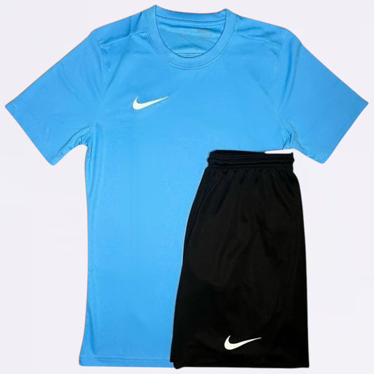 Nike Dri Fit Set - Tee & Shorts - University Blue / Black