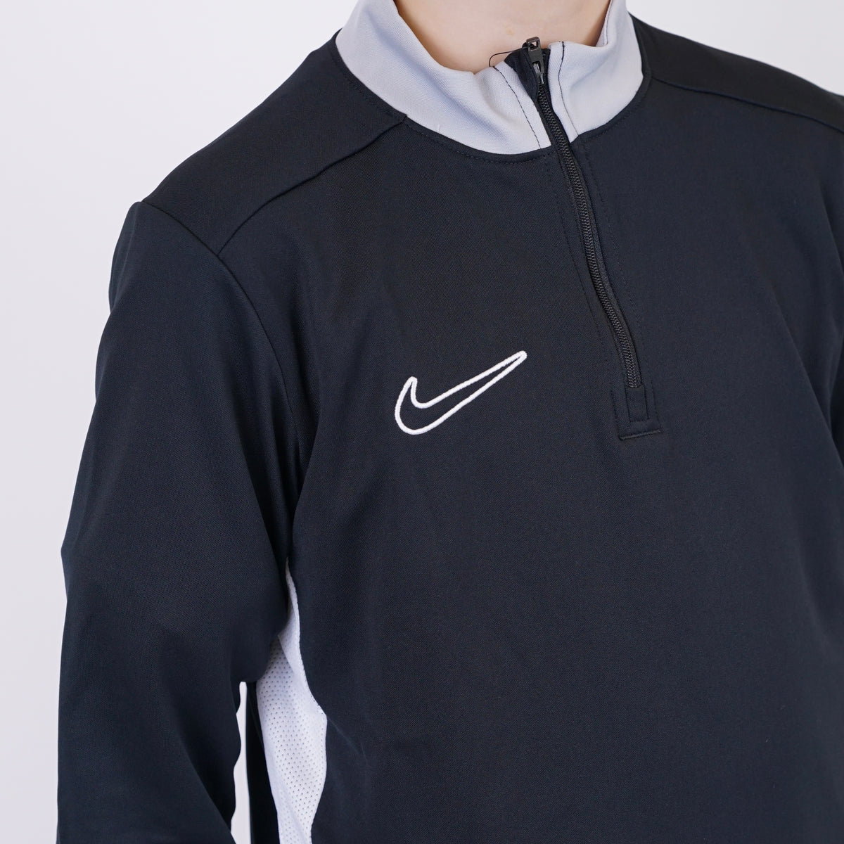 Nike Academy Drill Half Zip - Black / White  (Junior)