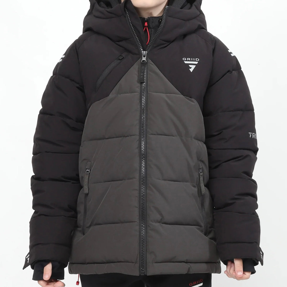 GRIID Peak Puffer Jacket - Black (Junior)