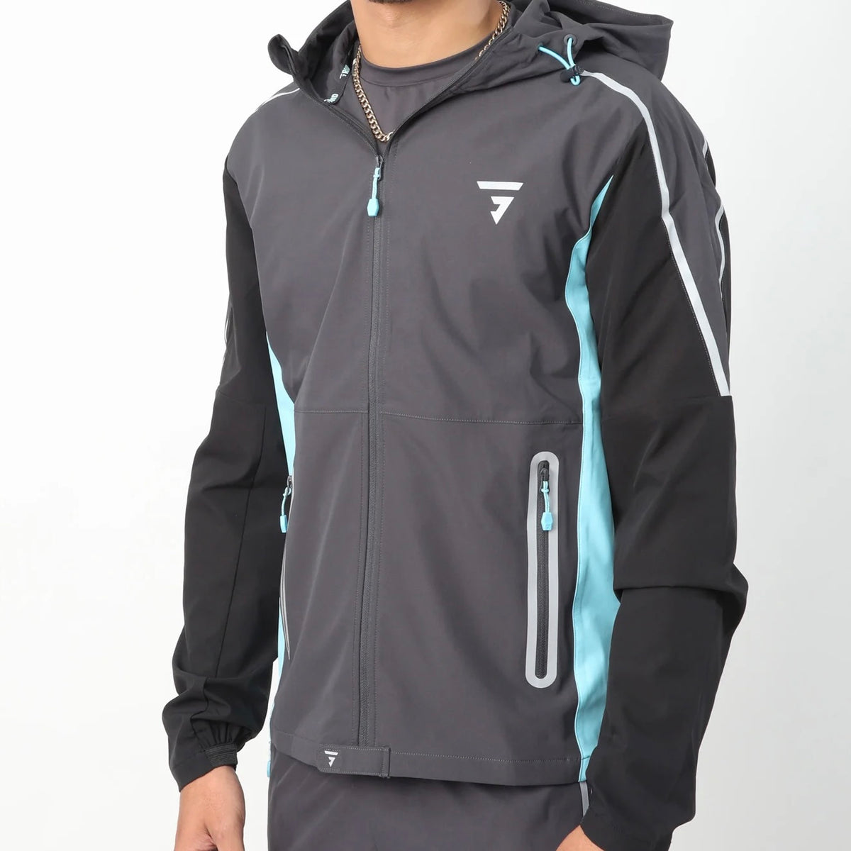 GRIID Reflect Set - Jacket & Bottoms - Black / Blue