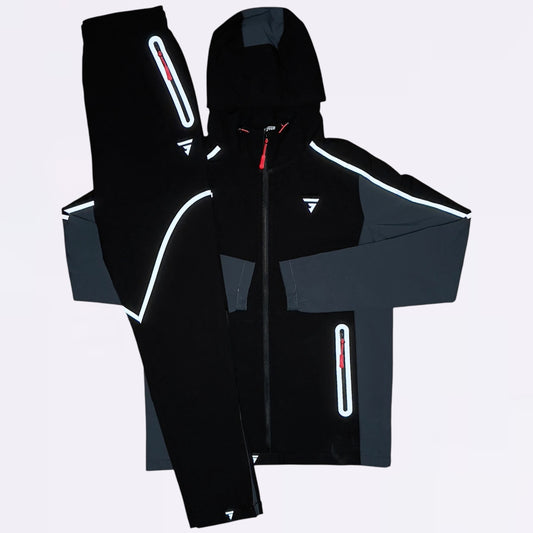 GRIID Reflect Tracksuit  - Black / Red (Junior)