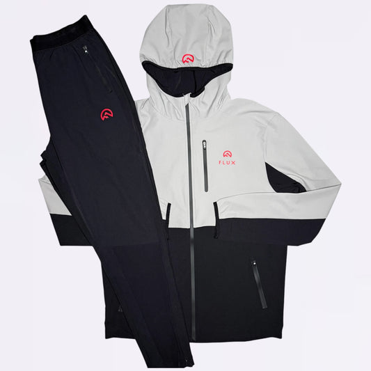 Flux Versatility Set - Jacket & Bottoms - Black / Grey / Red (Junior)