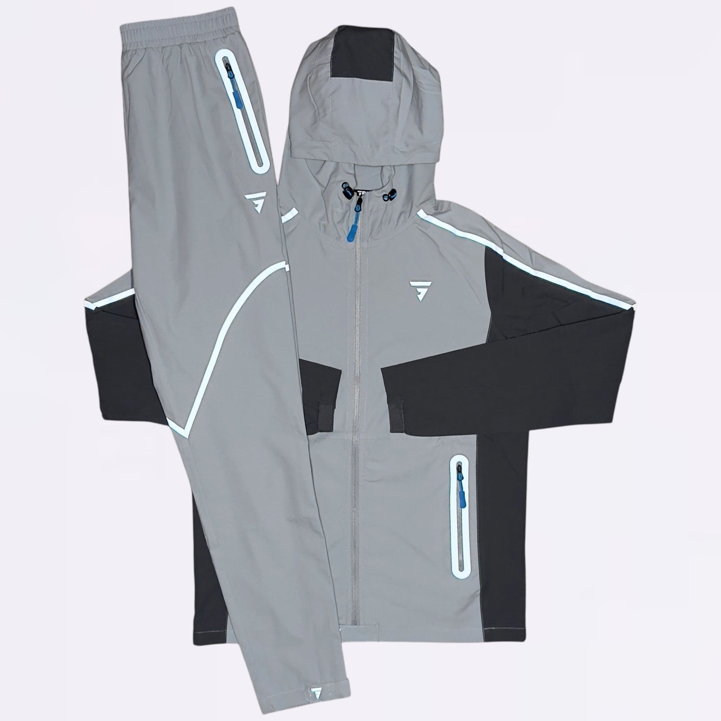 GRIID Reflect Tracksuit  - Grey / Blue (Junior)