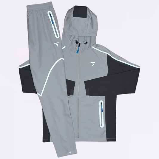 GRIID Reflect Tracksuit  - Grey / Blue (Junior)