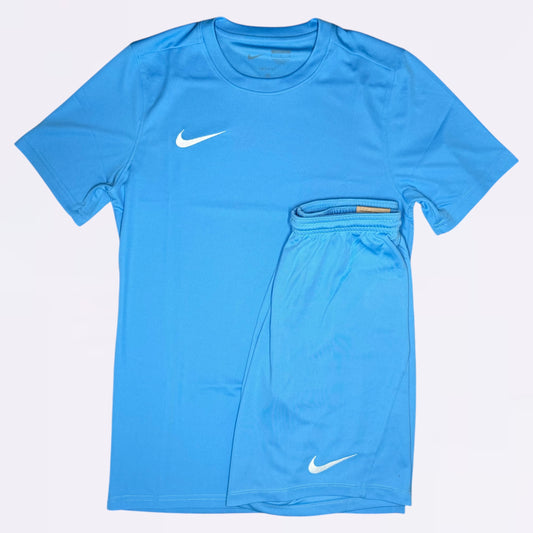 Nike Dri Fit Set - Tee & Shorts - University Blue (Junior)