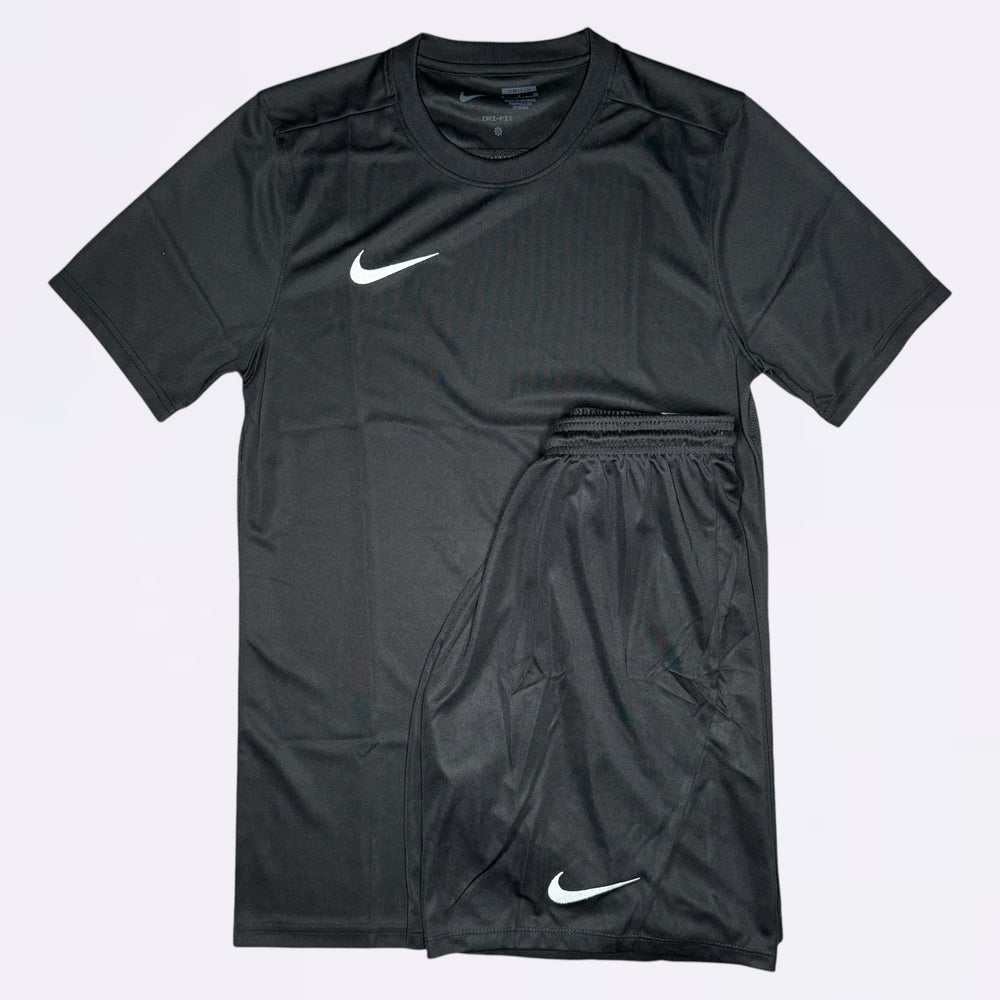 Nike Dri Fit Set - Tee & Shorts - Black (Junior)