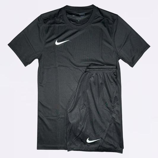 Nike Dri Fit Set - Tee & Shorts - Black (Junior)