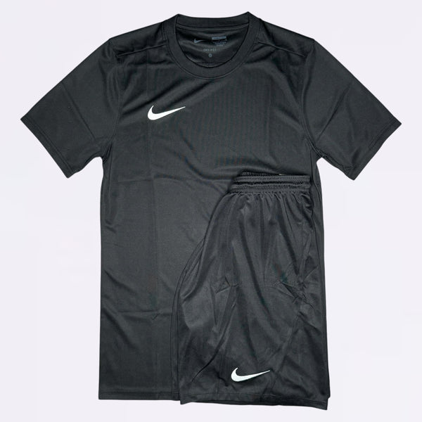 Nike Dri Fit Set - Tee & Shorts - Black (Junior)