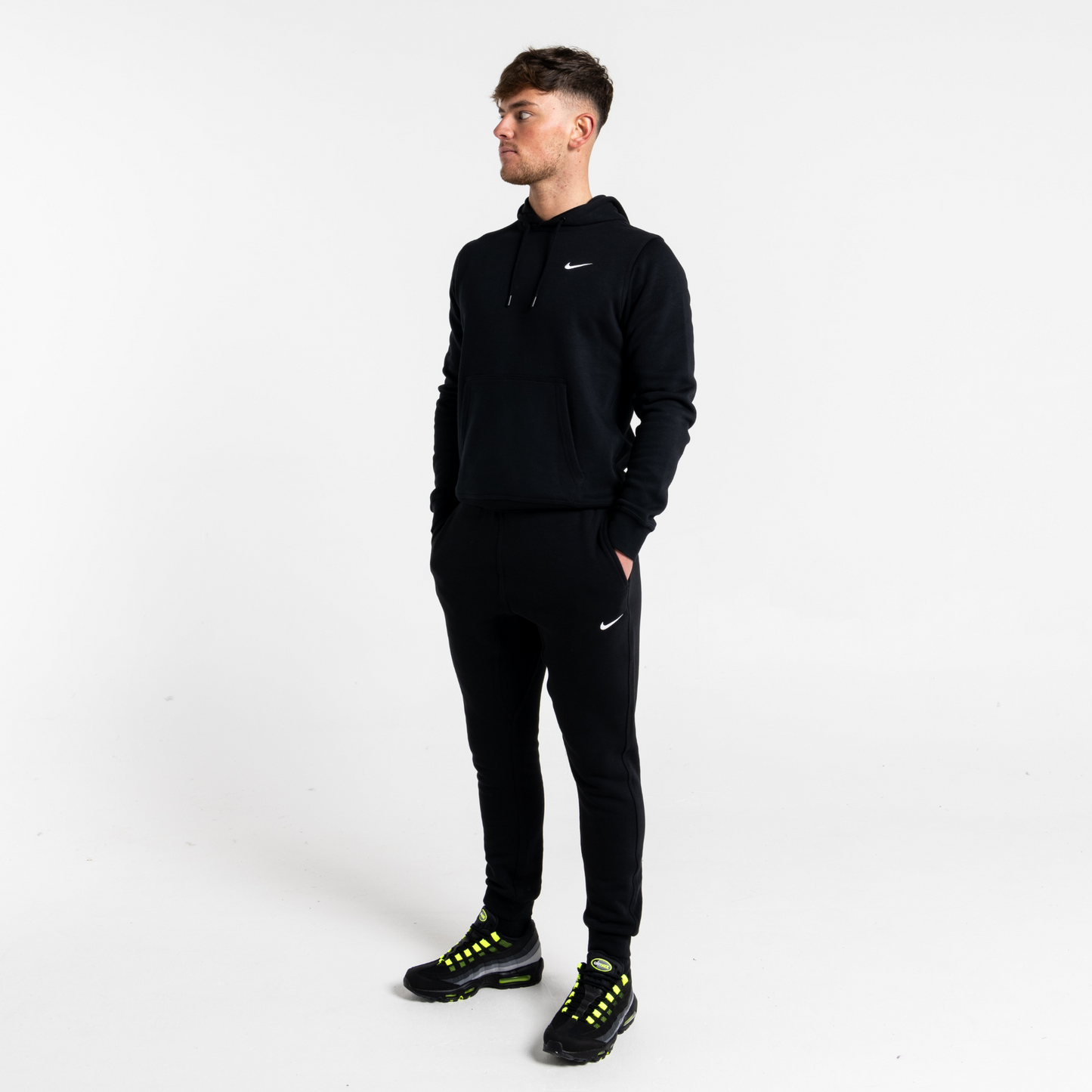 Nike Club Set Hoodie Joggers Black RESTOCK3D