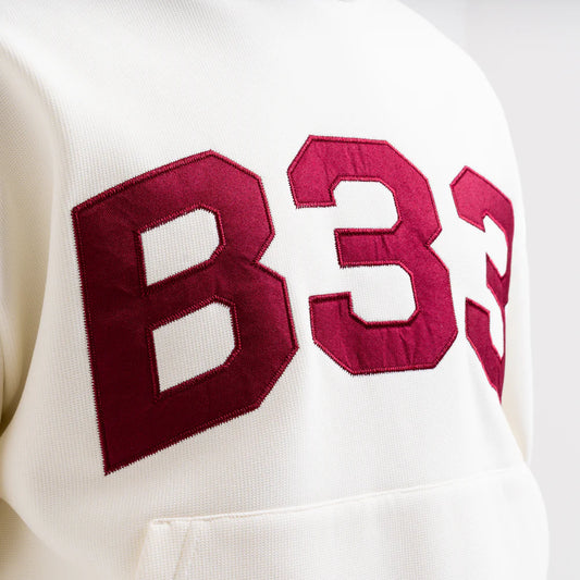 Bee Inspired Big Logo Hoodie - Off White / Red