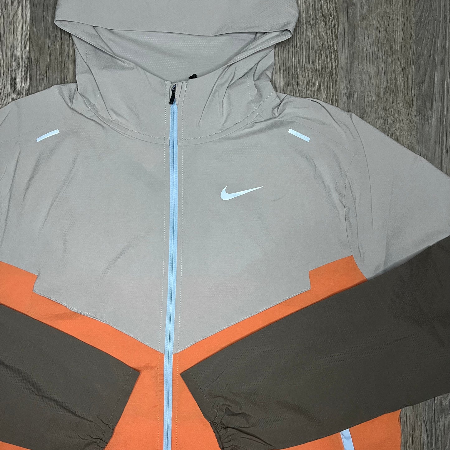 Orange and 2025 grey nike jacket