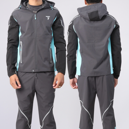 GRIID Reflect Set - Jacket & Bottoms - Black / Blue