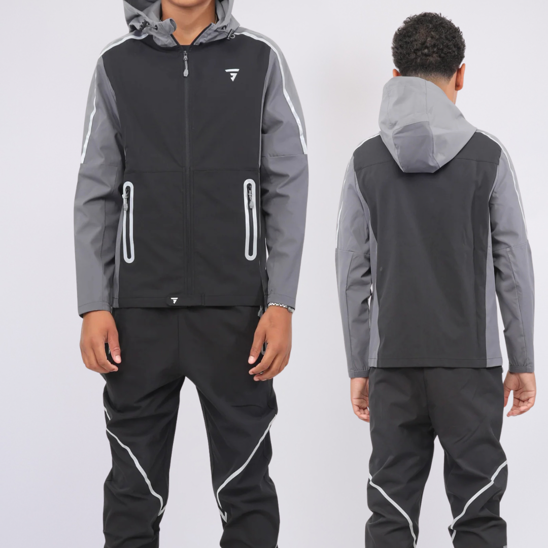GRIID Reflect Set - Jacket & Bottoms - Black (Junior)