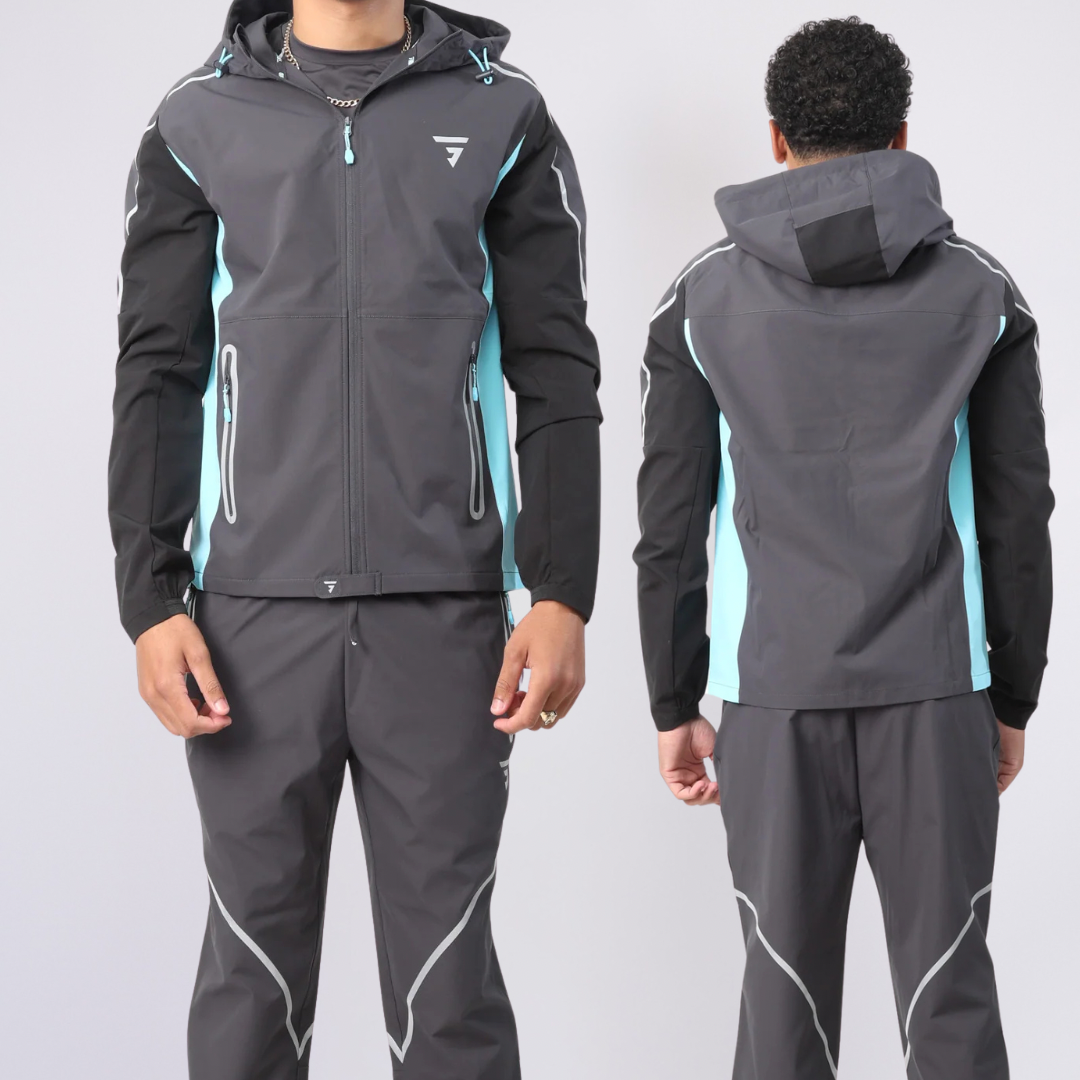GRIID Reflect Set - Jacket & Bottoms - Black / Blue