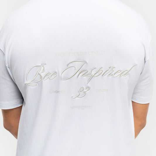 Bee Inspired Embroidered Tee - White