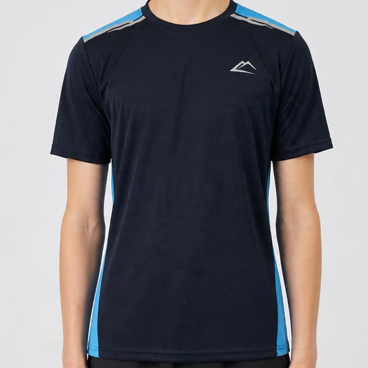 ActiveLine Tempo T-Shirt Navy (Junior) - front view on junior model