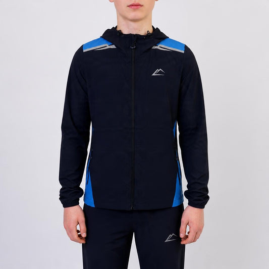 ActiveLine Tempo Jacket Navy (Junior) - front view on junior model